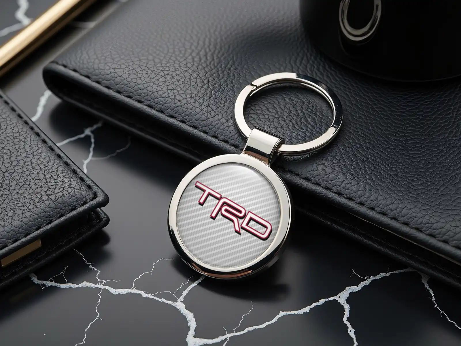 Toyota TRD Personalized Keyrings Glossy Classy Metal